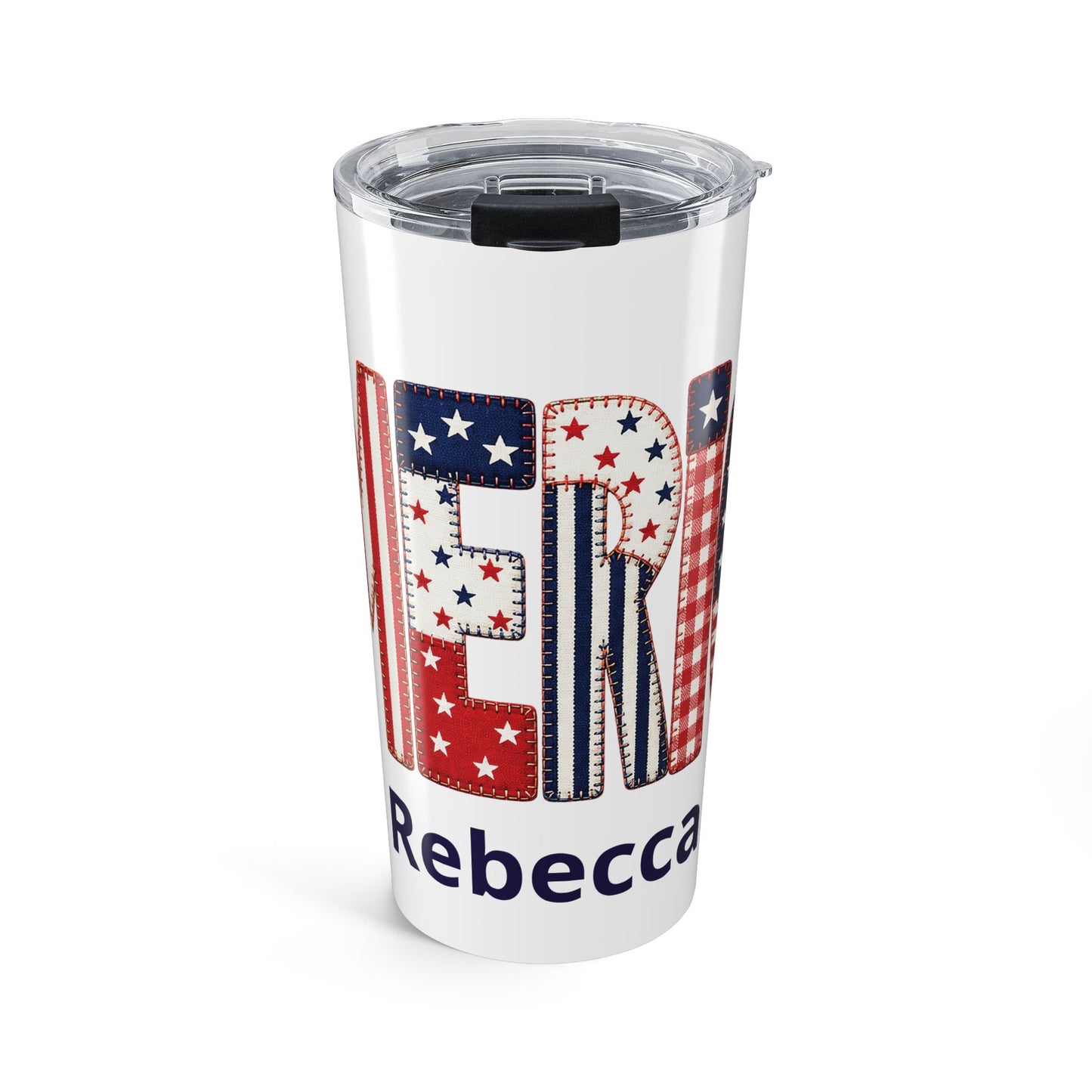 Patriotic USA Lettering Tumbler 20oz | Custom Name Option