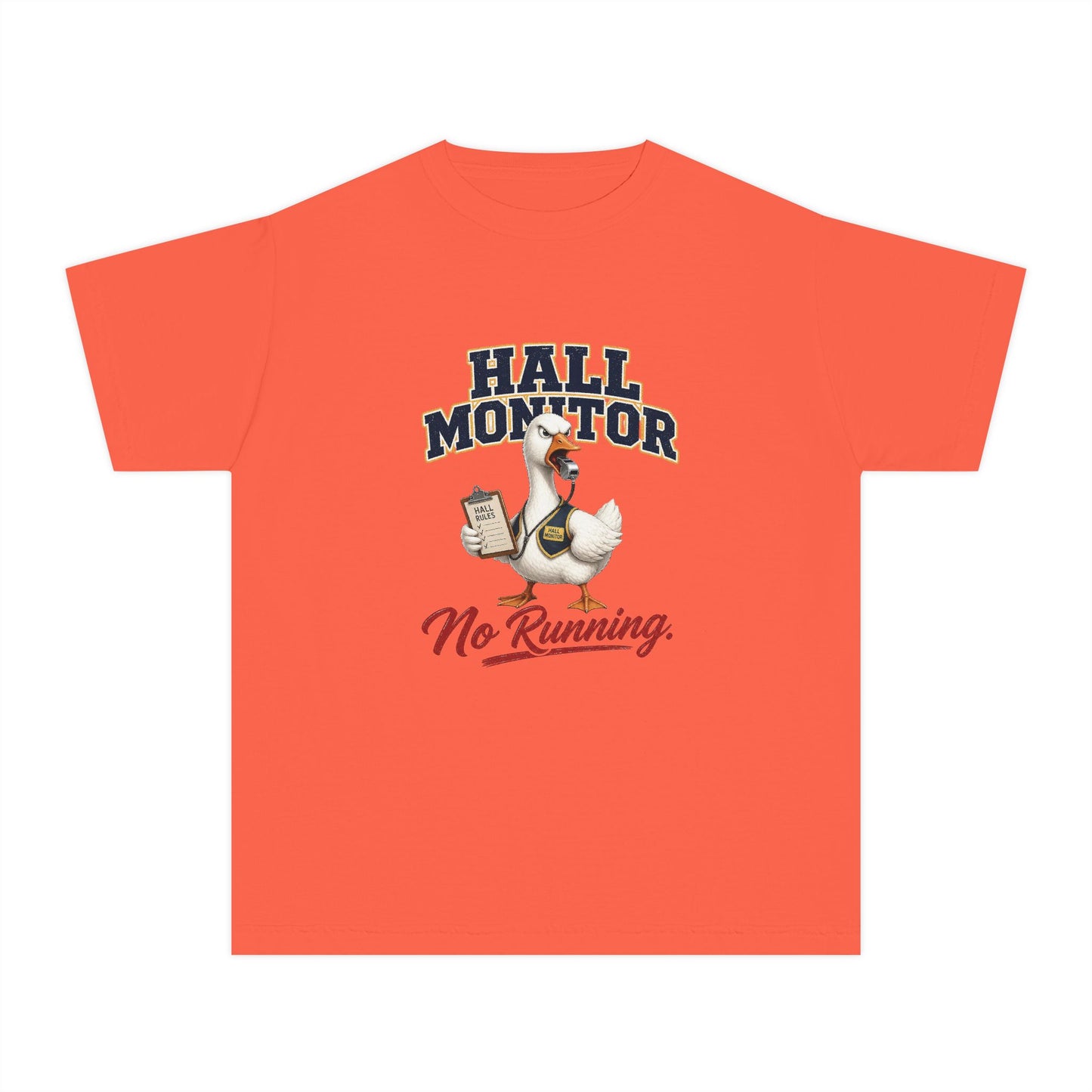 Hall Monitor Goose No Running Tee | Kids school safety shirt