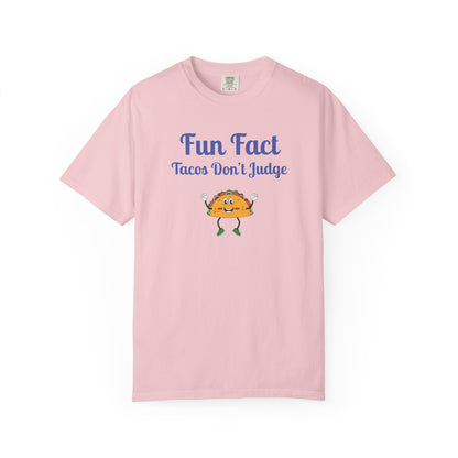 Fun Fact Taco Unisex Tee - Humorous Foodie Shirt, Gift for Taco Lovers, Casual Wear, Cute Graphic Tee