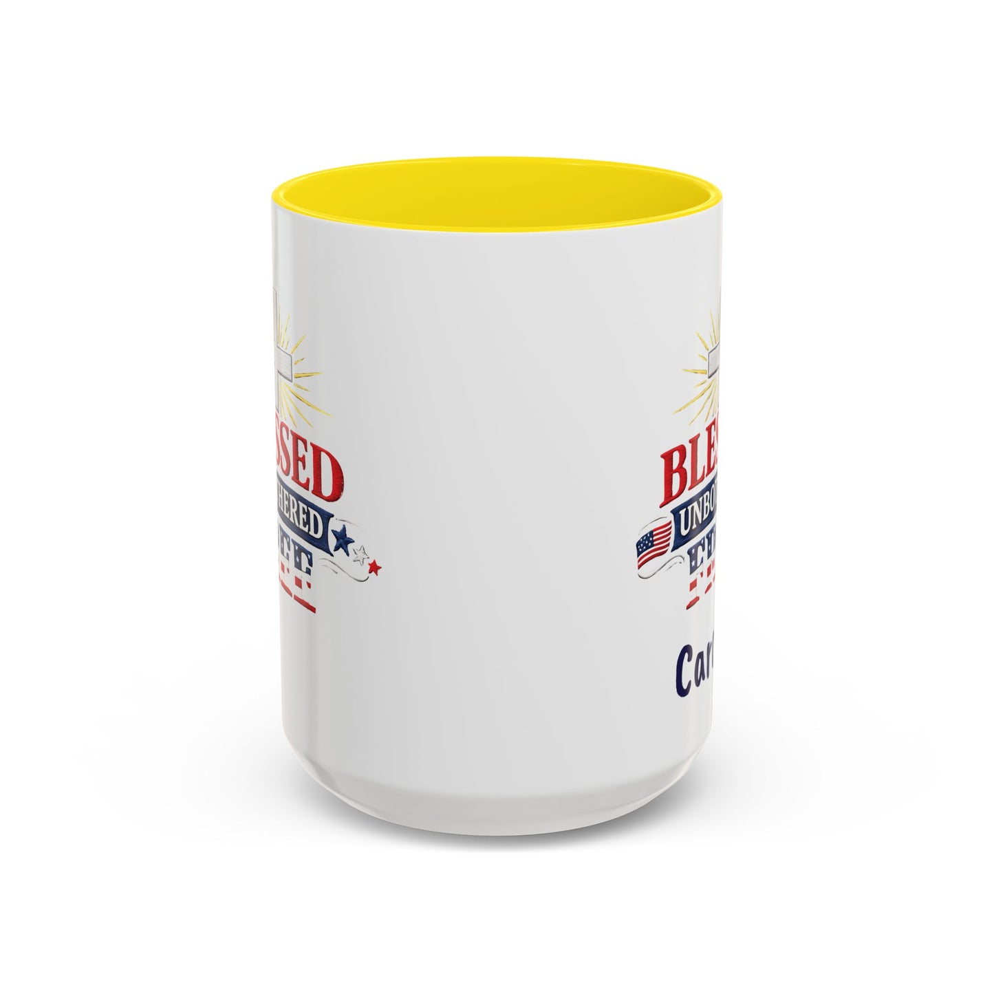 Blessed Unbothered Free, Coffee Mug | Accent Coffee Mug