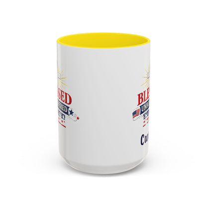 Blessed Unbothered Free, Coffee Mug | Accent Coffee Mug