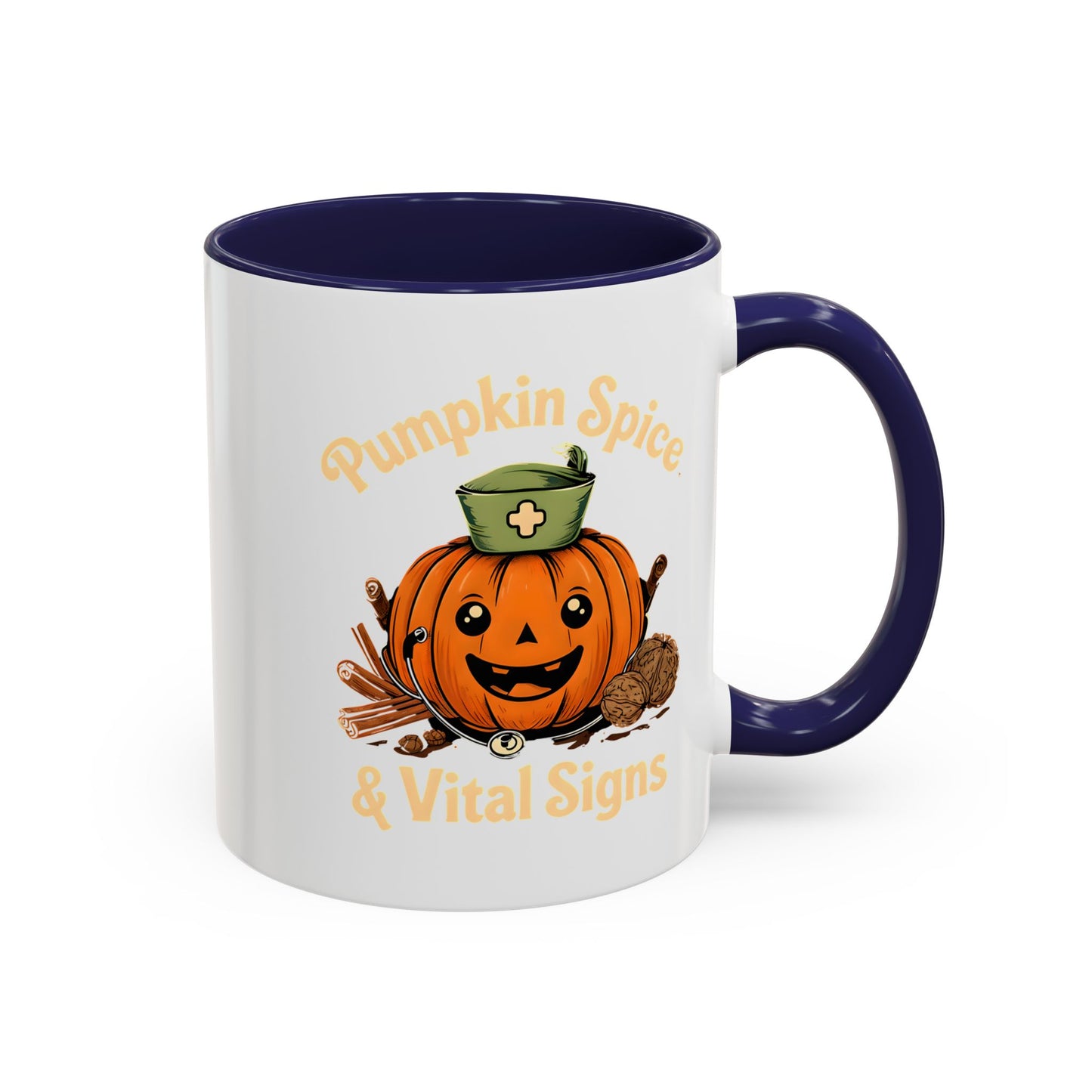 Pumpkin Spice Coffee Mug - Perfect for Fall Decor, Nursing Gifts, Halloween Parties, Cozy Mornings, Harvest Gatherings