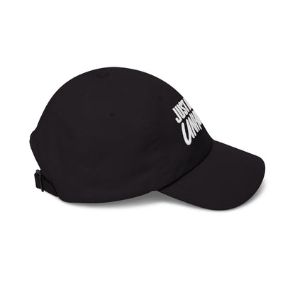 Just a Little Unhinged Dad Cap | Embroidered Baseball Hat, Funny Text