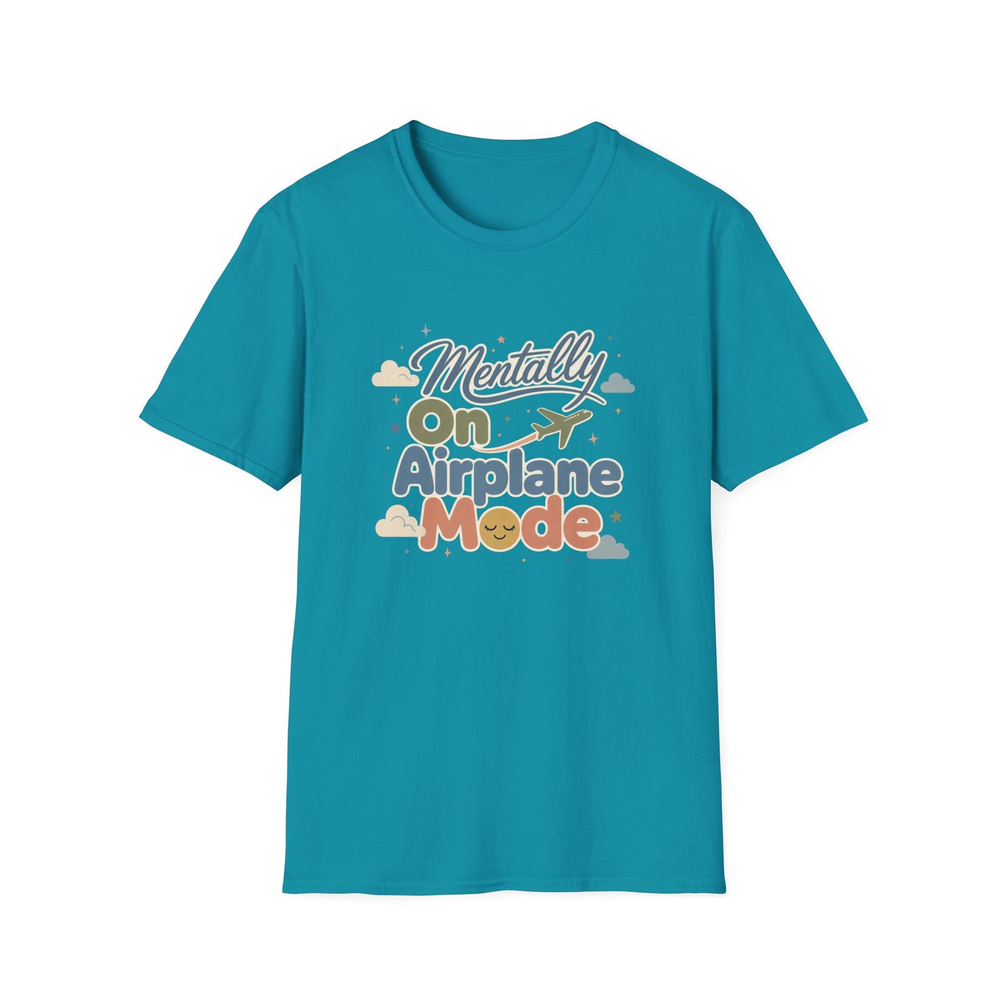 Mentally On Airplane Mode T-Shirt | Travel Plane Graphic