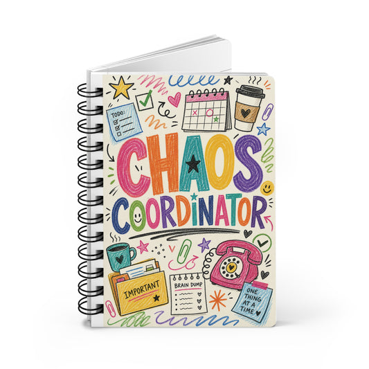 Chaos Coordinator Spiral Notebook | Ruled Line Planner Journal