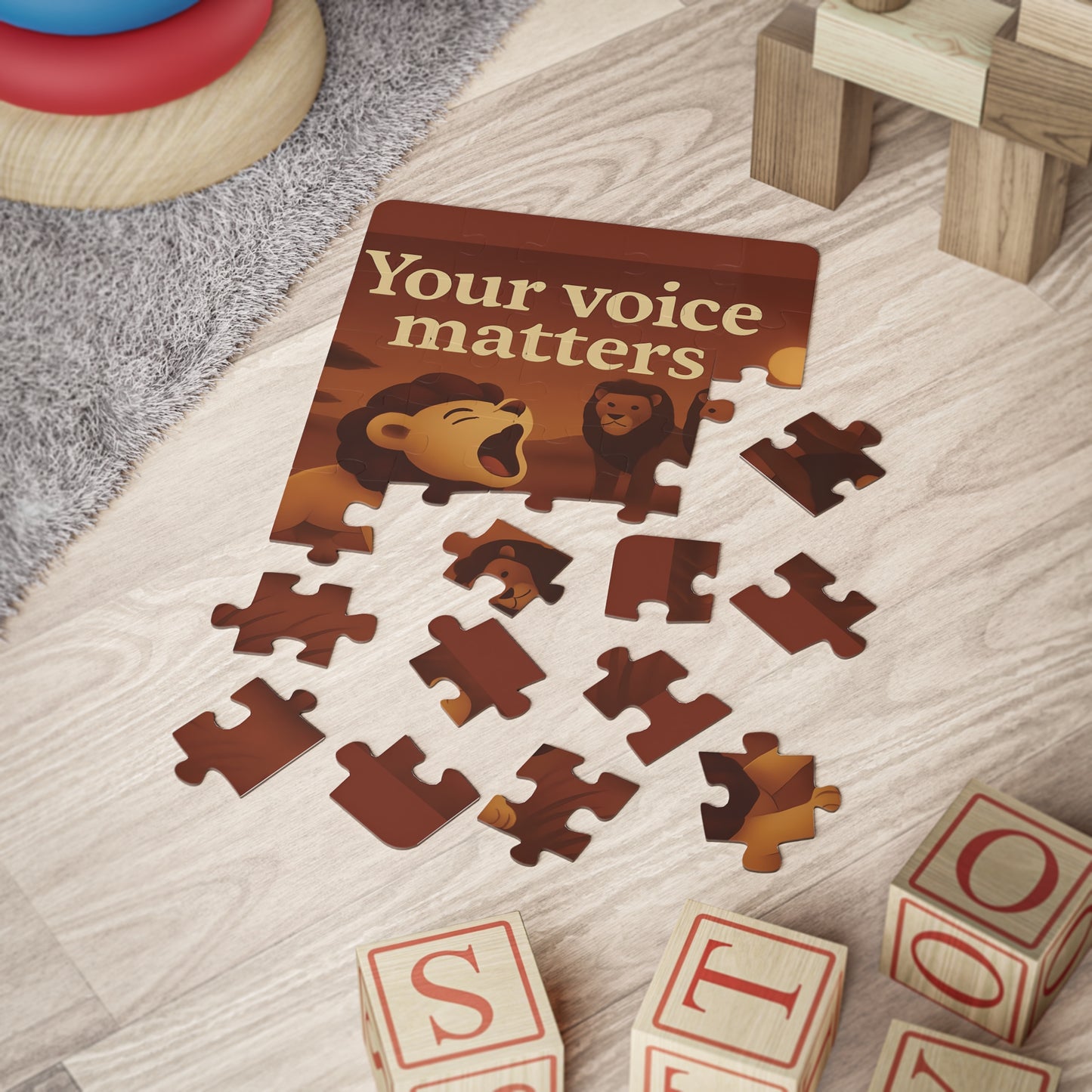 Kids' Puzzle, Your Voice Matters 30-Piece, Children's Jigsaw Game, Interactive Learning Toy, Educational Activity