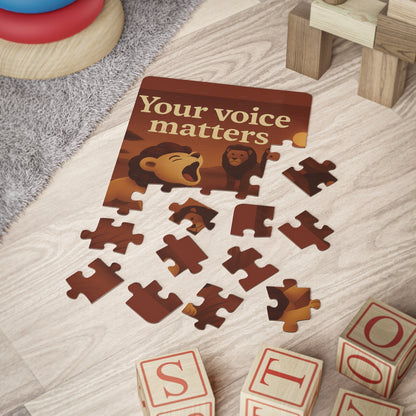 Kids' Puzzle, Your Voice Matters 30-Piece, Children's Jigsaw Game, Interactive Learning Toy, Educational Activity