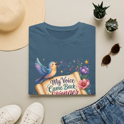 My Voice Came Back Stronger T-Shirt | Survivor