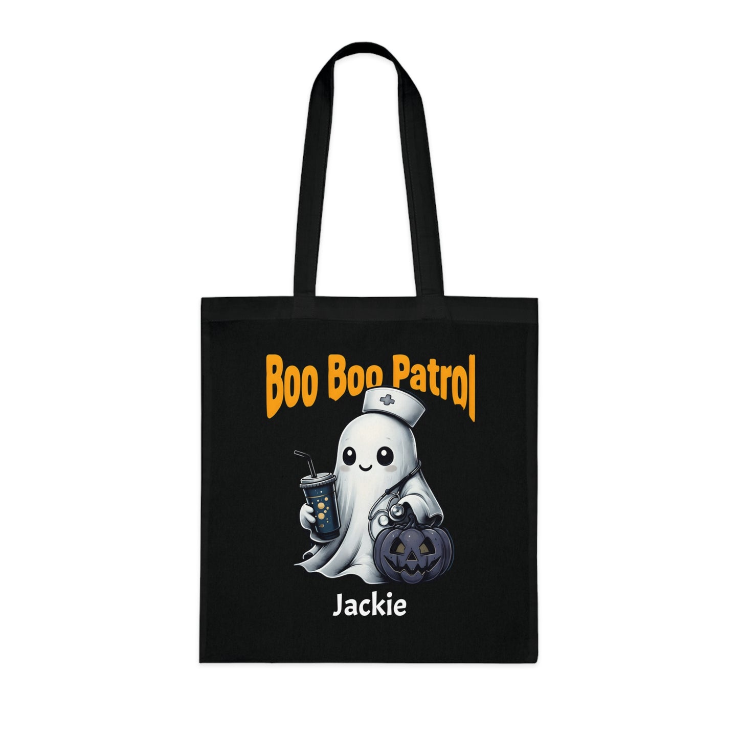 Boo Boo Patrol Nurse Halloween Tote Bag, Cute Ghost Design, Trick or Treat Bag, Halloween Party, Spooky Season Essential, Nurses Gift