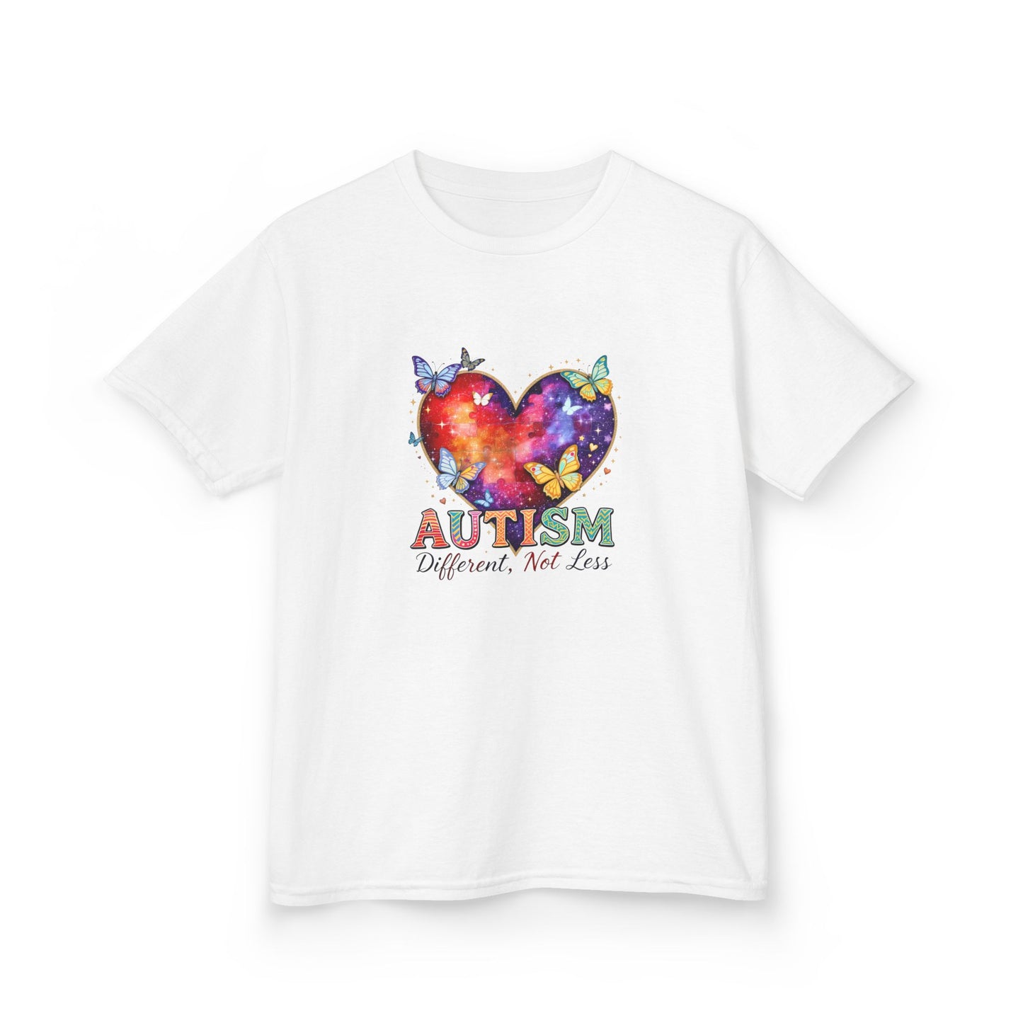 Autism Puzzle Heart Kids Tee | Different Not Less