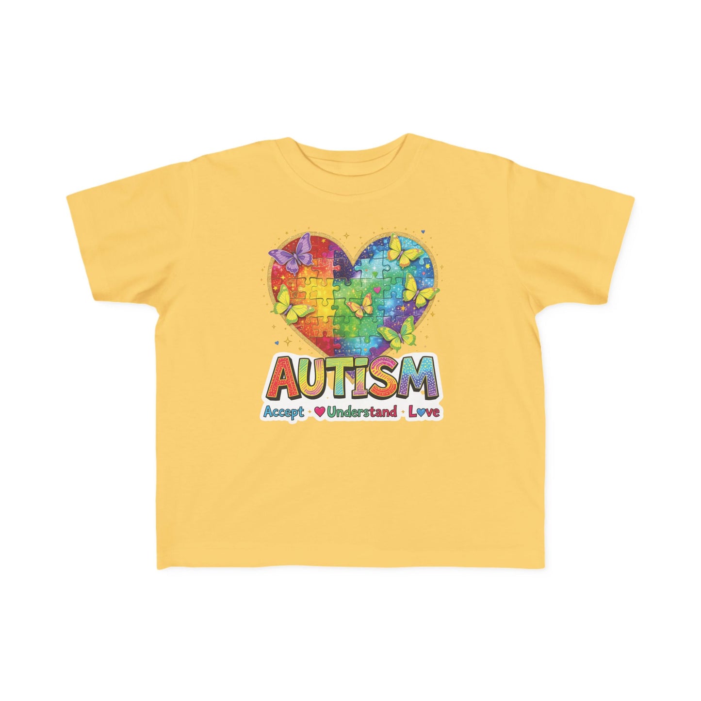 Autism Puzzle Heart Toddler Tee | Accept Understand Love