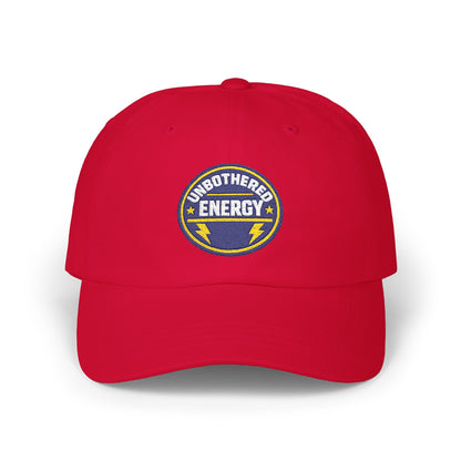 Unbothered Energy embroidered patch Classic Dad Cap | Lightning Bolt Dad Hat