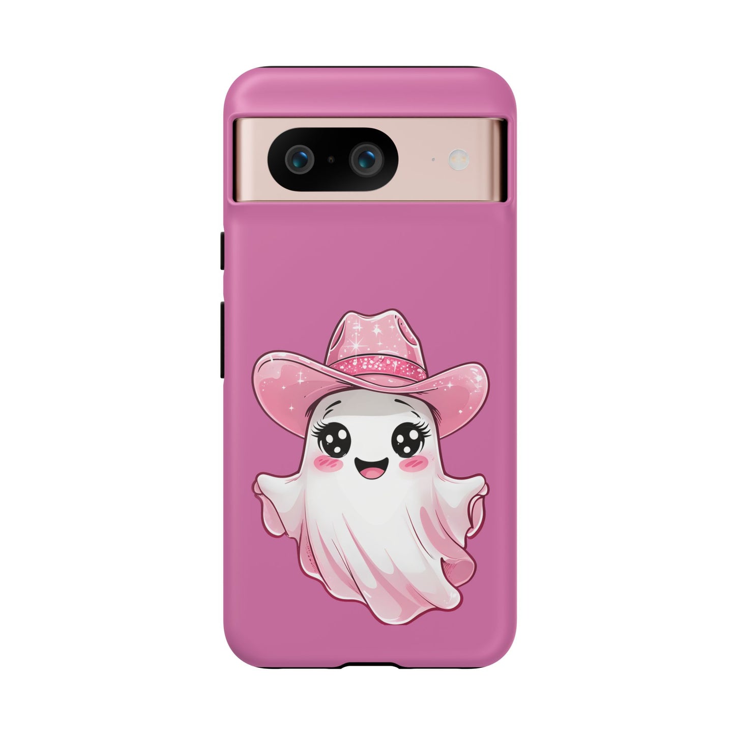 Cute Ghost Phone Case - Fun, Whimsical, Kawaii, Halloween, Gift Idea, Pink Ghost Design
