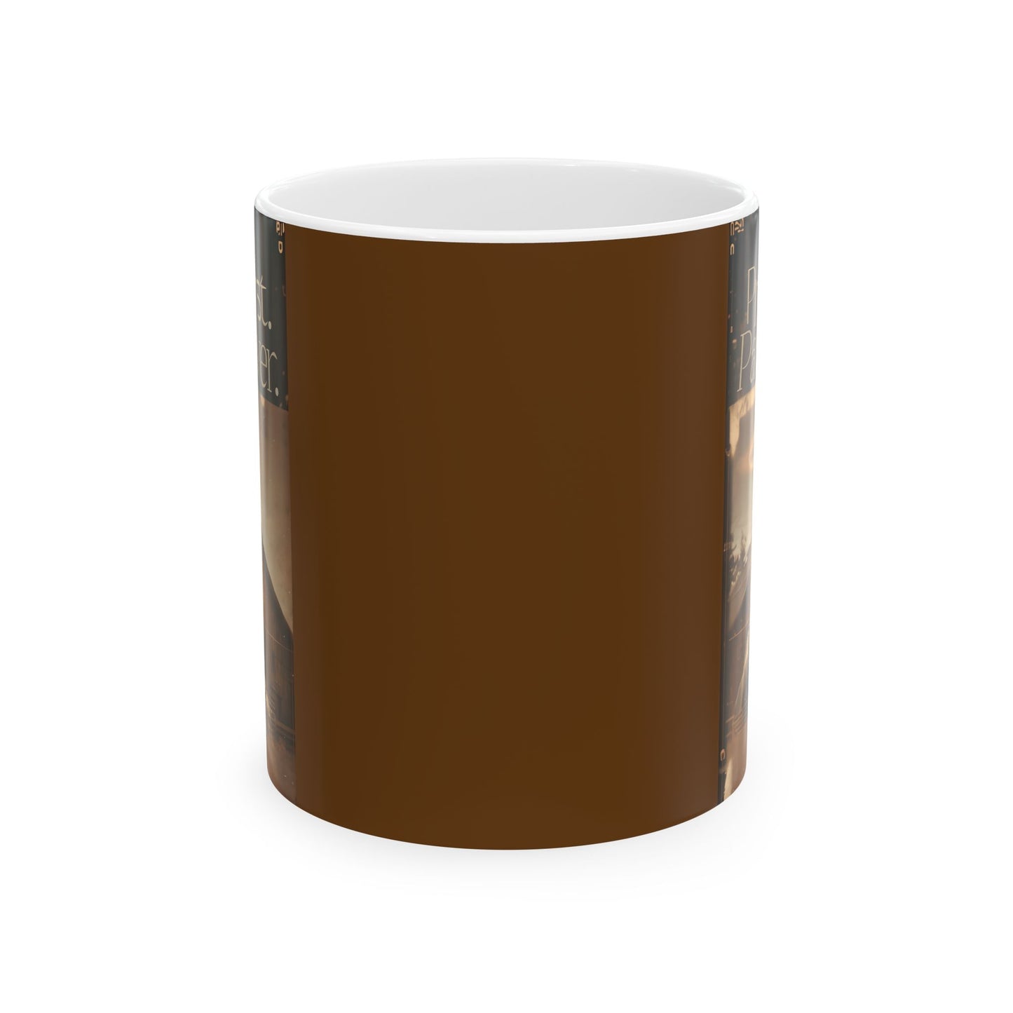 Pray First, Panic Never Ceramic Mug - Perfect Gift for Coffee Lovers, Birthday, Housewarming, Holiday, Mug with Text, Inspirational Mug