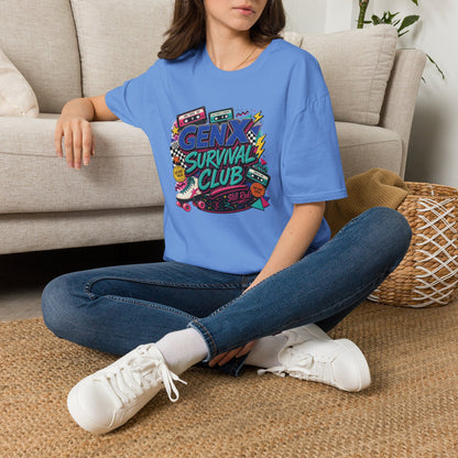 Gen X Survival Club T-Shirt | 80s Retro Cassette Graphic