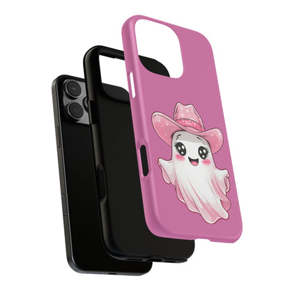 Cute Ghost Phone Case - Fun, Whimsical, Kawaii, Halloween, Gift Idea, Pink Ghost Design