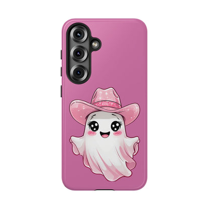 Cute Ghost Phone Case - Fun, Whimsical, Kawaii, Halloween, Gift Idea, Pink Ghost Design