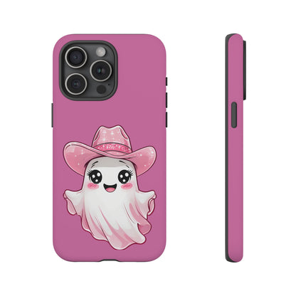 Cute Ghost Phone Case - Fun, Whimsical, Kawaii, Halloween, Gift Idea, Pink Ghost Design