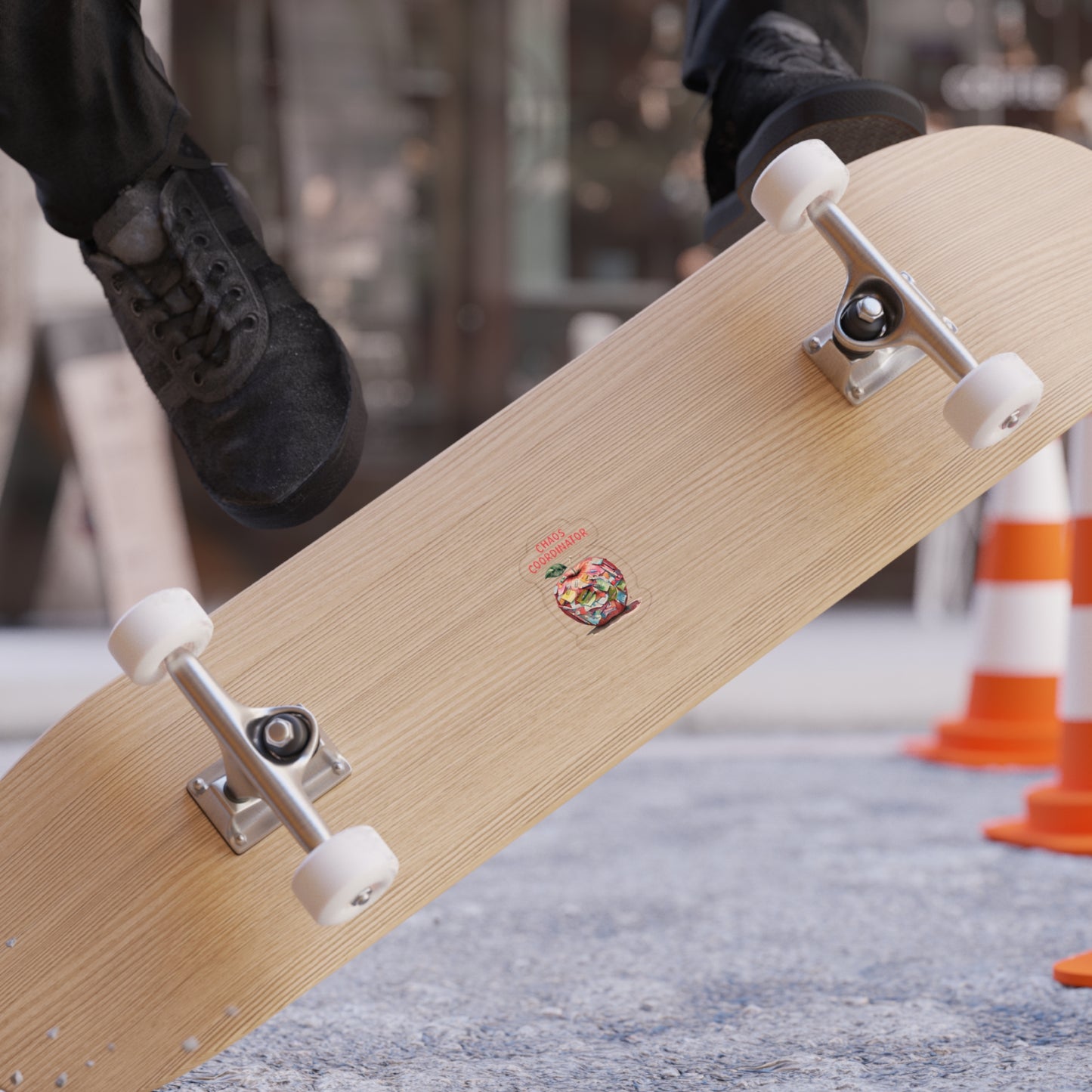 Chaos Coordinator Die-Cut Outdoor Sticker - Fun Apple Design for Organizers, Journals, Laptops, Water Bottles, Gifts, Teacher Gift