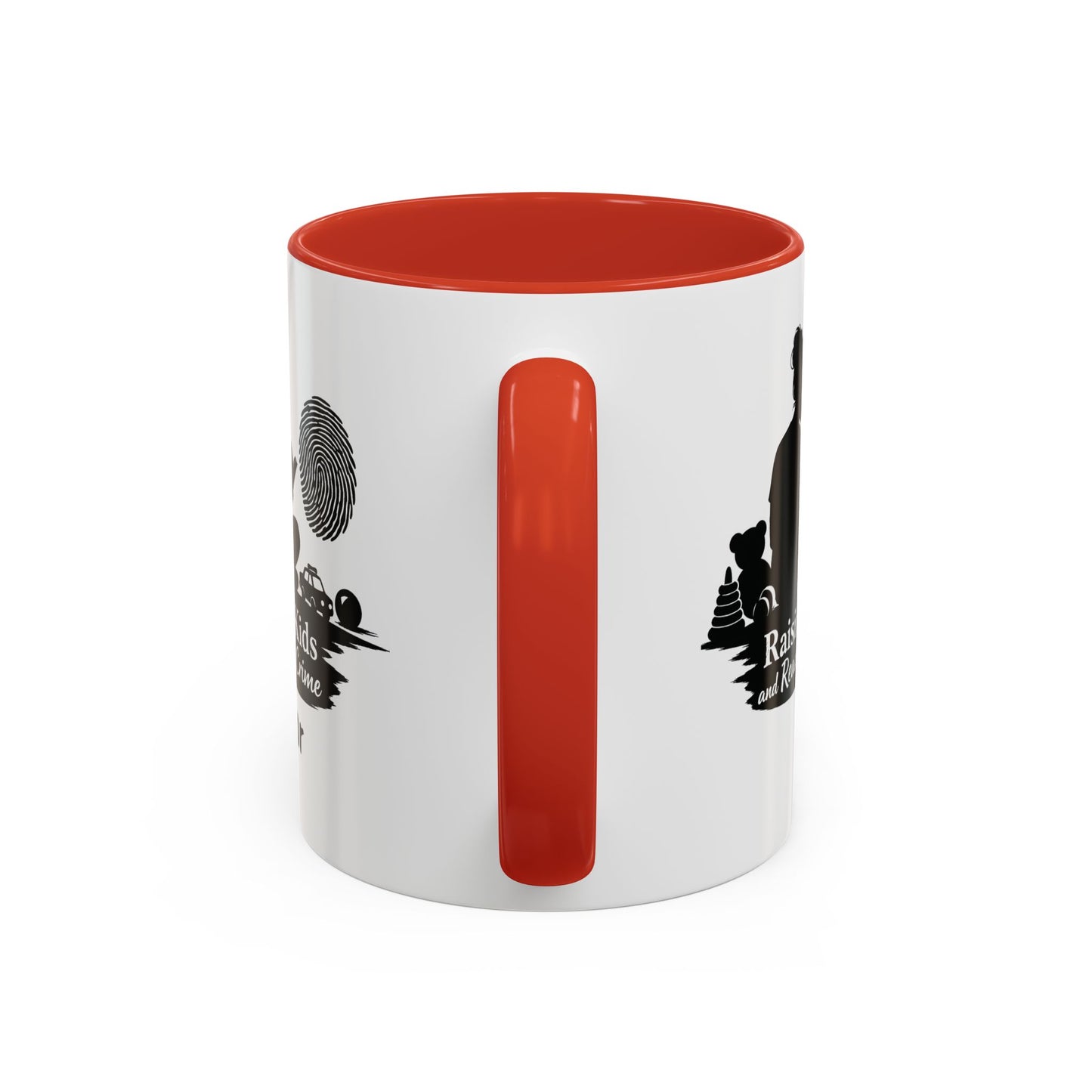 Raising Kids and Reading Crime Mug | Accent Coffee Mug