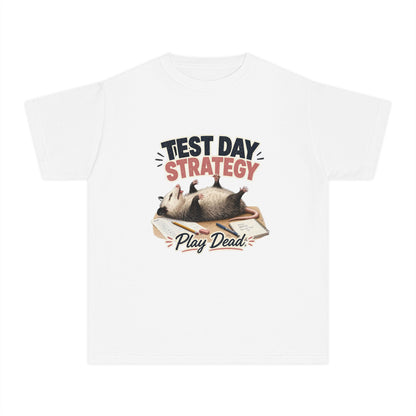Test Day Strategy Play Dead Youth Tee | Possum Illustration, Back-to-School