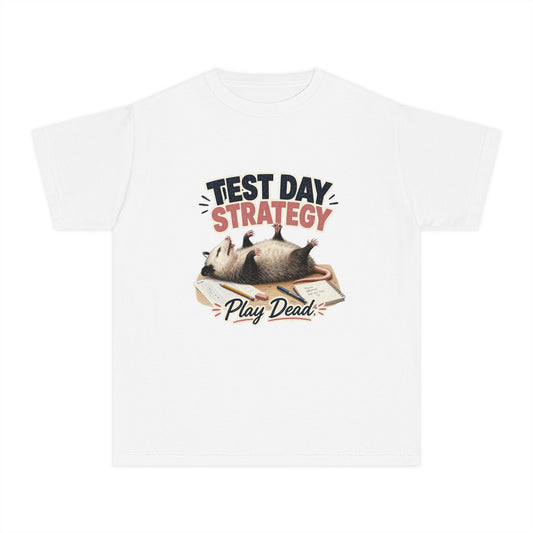 Test Day Strategy Play Dead Youth Tee | Possum Illustration, Back-to-School