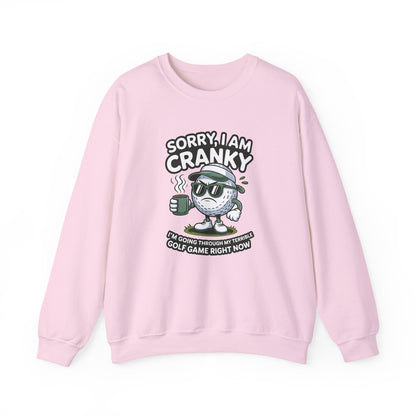 Sorry I Am Cranky Golf Ball Character Sweatshirt | Funny Golfwear