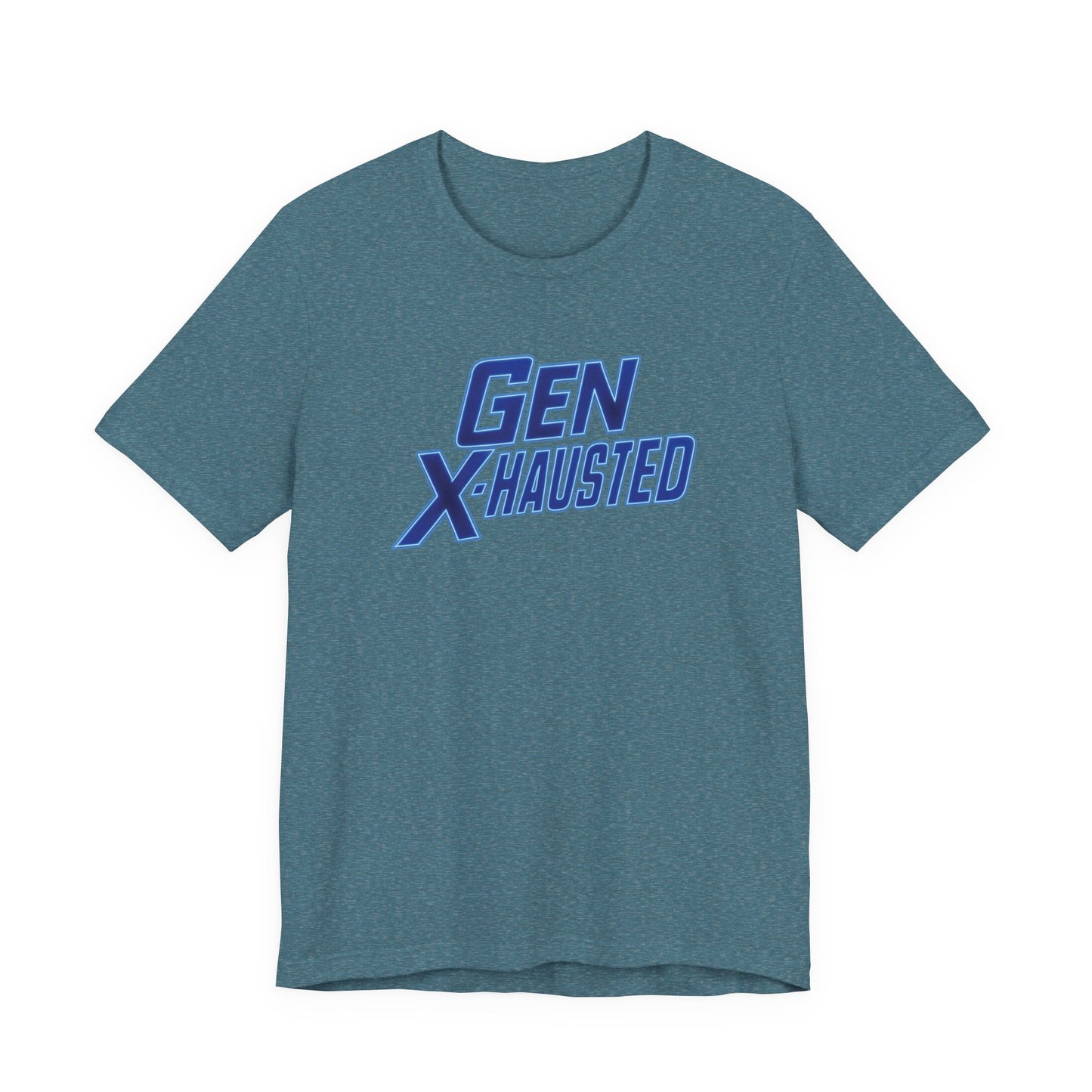 Gen X-Hausted Unisex Tee - Retro Humor Tee, Gift for Gen X, Casual Wear, Trendy Graphic Shirt, Unique Meme Apparel