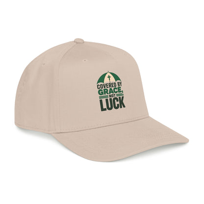 Covered by Grace Not Luck baseball cap | Christian faith hat