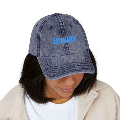 Embroidered "Enough" Cap, Vintage, Motivational, Unisex Hat, Baseball Cap, Gift for Him/Her