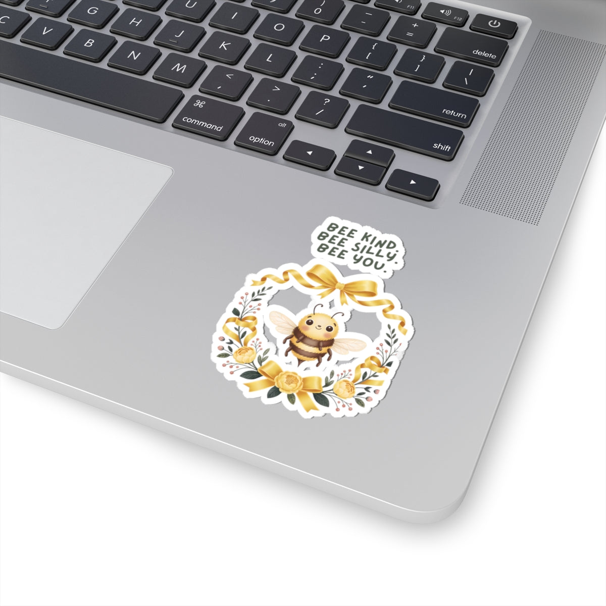 Bee Kind Bee Silly Bee You sticker | Kiss-cut vinyl sticker, cute bee wreath