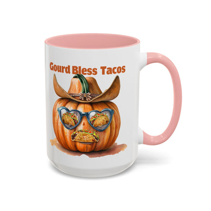 Gourd Bless Tacos Coffee Mug - Perfect for Fall, Halloween, Thanksgiving, Taco Lovers, Kitchen Decor