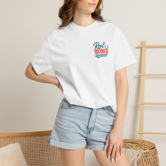 Reel Women Weekend T-shirt | Fishing Hook Typography Tee