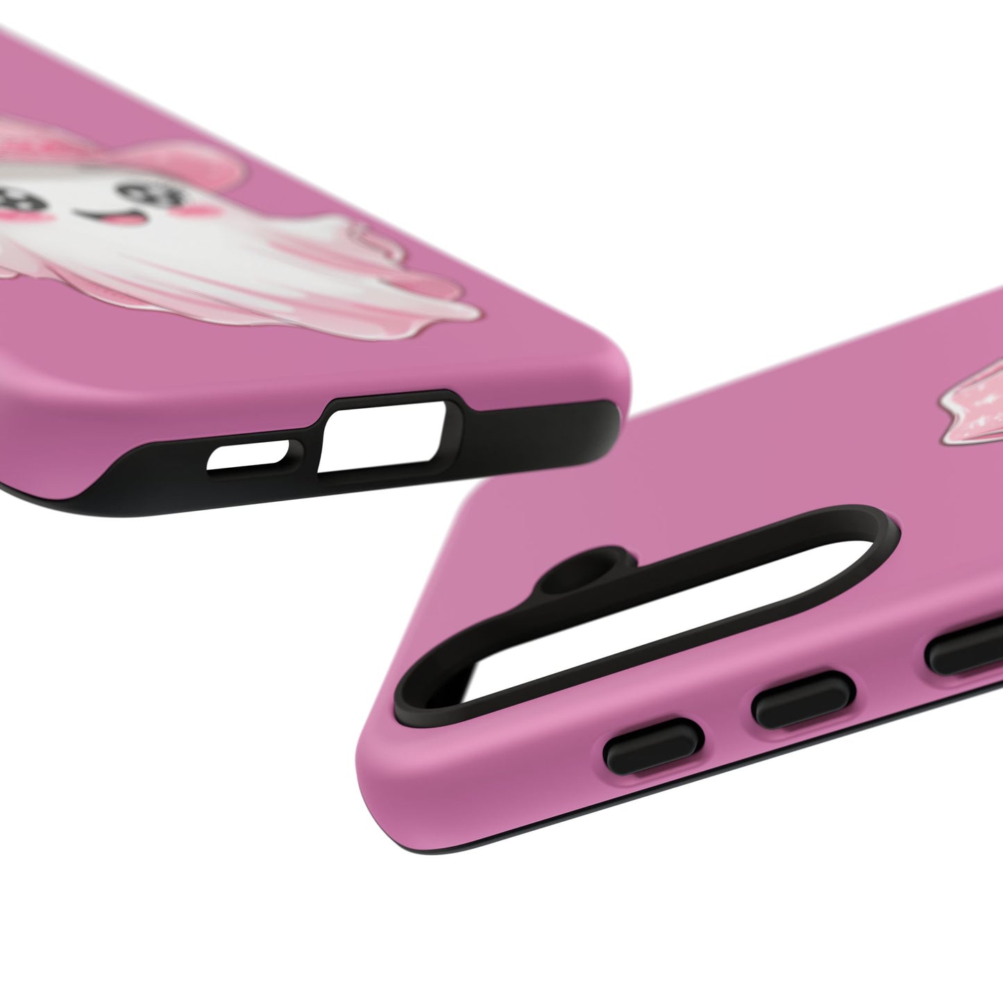 Cute Ghost Phone Case - Fun, Whimsical, Kawaii, Halloween, Gift Idea, Pink Ghost Design