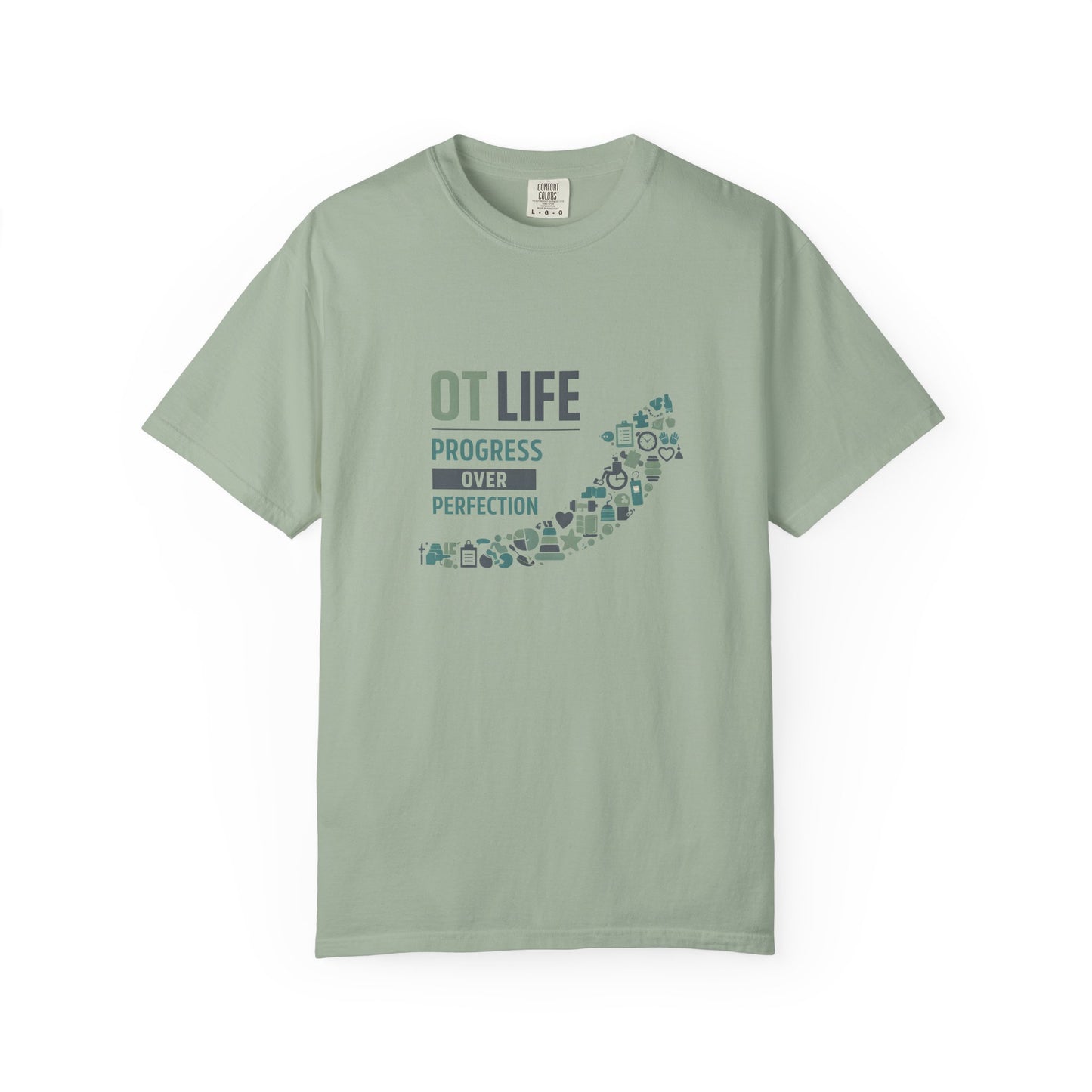OT Life Progress Over Perfection T-Shirt | Occupational Therapy Arrow Design