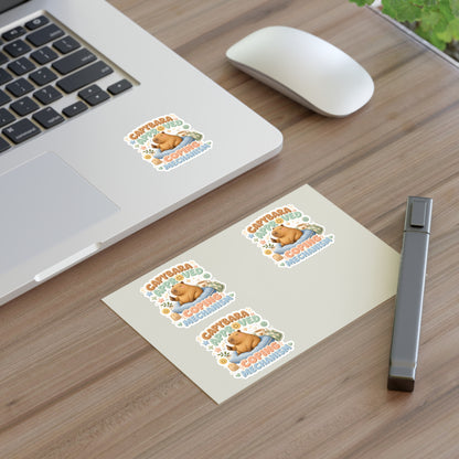 Capybara Approved Coping Mechanism Sticker Sheet | Cute Relaxing Animal Stickers