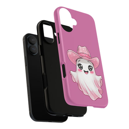 Cute Ghost Phone Case - Fun, Whimsical, Kawaii, Halloween, Gift Idea, Pink Ghost Design