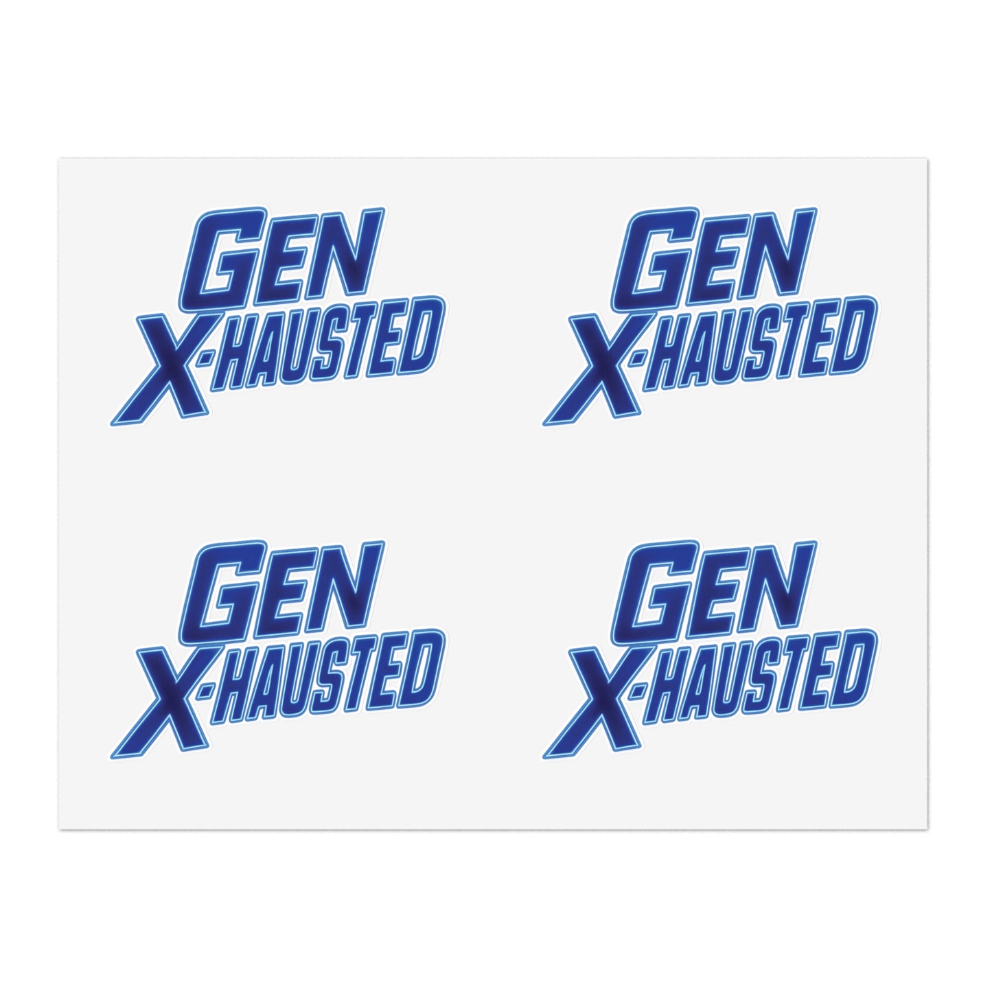 Gen X-Hausted Sticker Sheets - Quirky Office Decor, Fun Gifts, Generation X Humor, Laptop Stickers, Journal Accessories