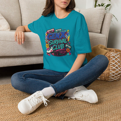 Gen X Survival Club T-Shirt | 80s Retro Cassette Graphic