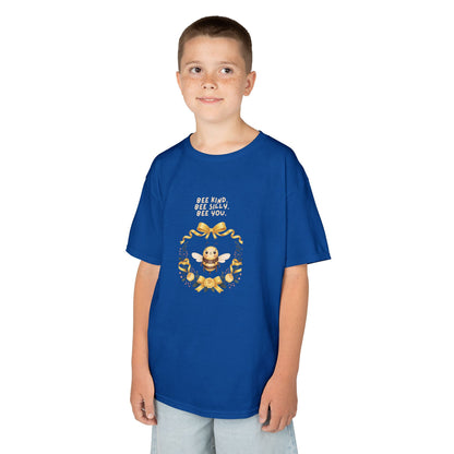 Bee Kind Bee Silly Bee You Kids T-Shirt | Cute Bee Wreath Design