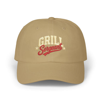 Grill Sergeant Dad Cap | Embroidered BBQ Hat, Barbecue Chef Cap