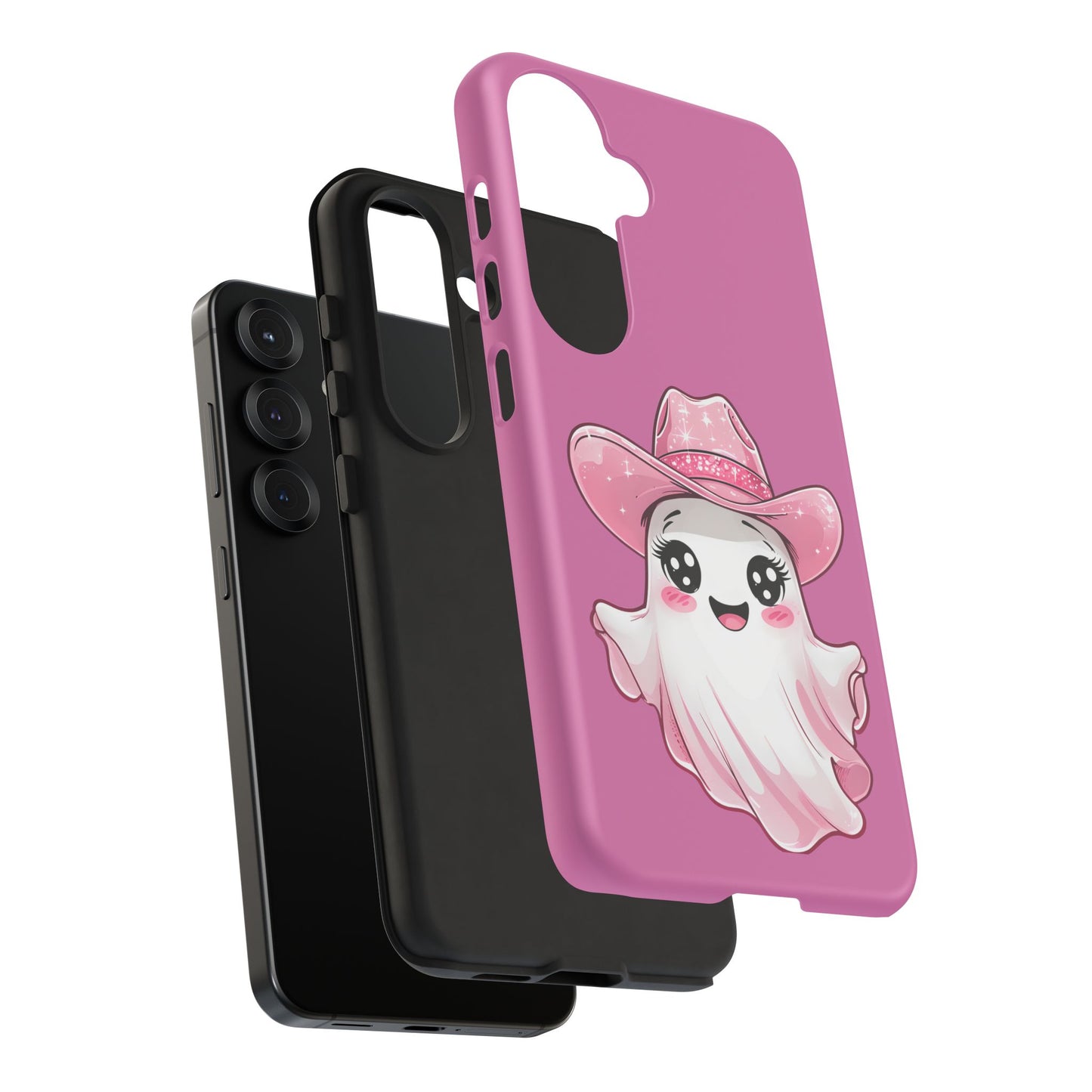 Cute Ghost Phone Case - Fun, Whimsical, Kawaii, Halloween, Gift Idea, Pink Ghost Design