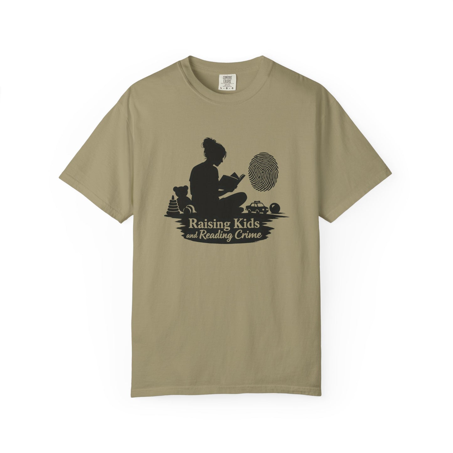 Raising Kids and Reading Crime T-shirt | Mom Reader Detective Design