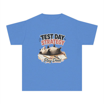 Test Day Strategy Play Dead Youth Tee | Possum Illustration, Back-to-School