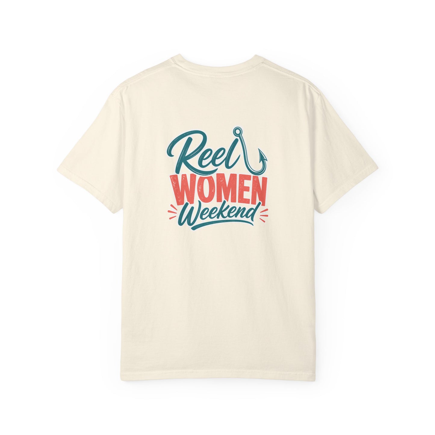 Reel Women Weekend T-shirt | Fishing Hook Typography Tee