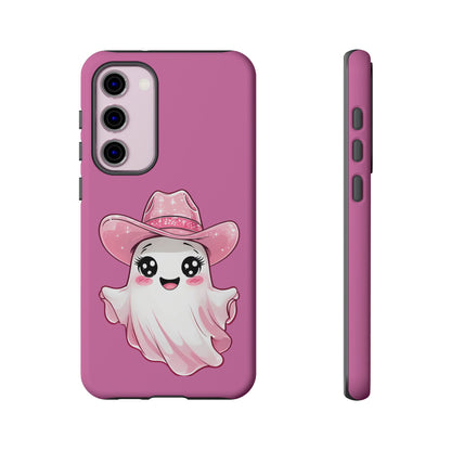 Cute Ghost Phone Case - Fun, Whimsical, Kawaii, Halloween, Gift Idea, Pink Ghost Design