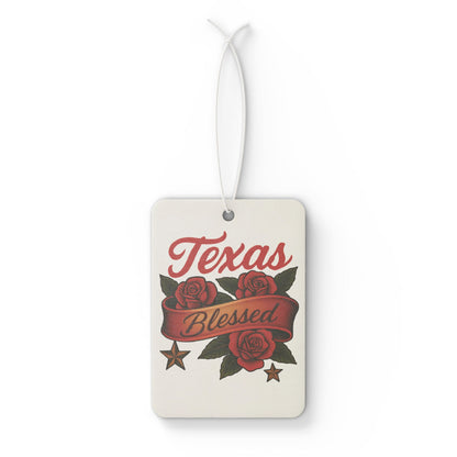 Texas Blessed Car Air Freshener - Floral Air Freshener, Home Fragrance, Gift for Texas Lovers, Car Decor, Blessing Decor