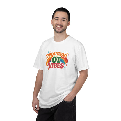Pediatric OT Vibes T-shirt | Retro Rainbow Occupational Therapy Tee