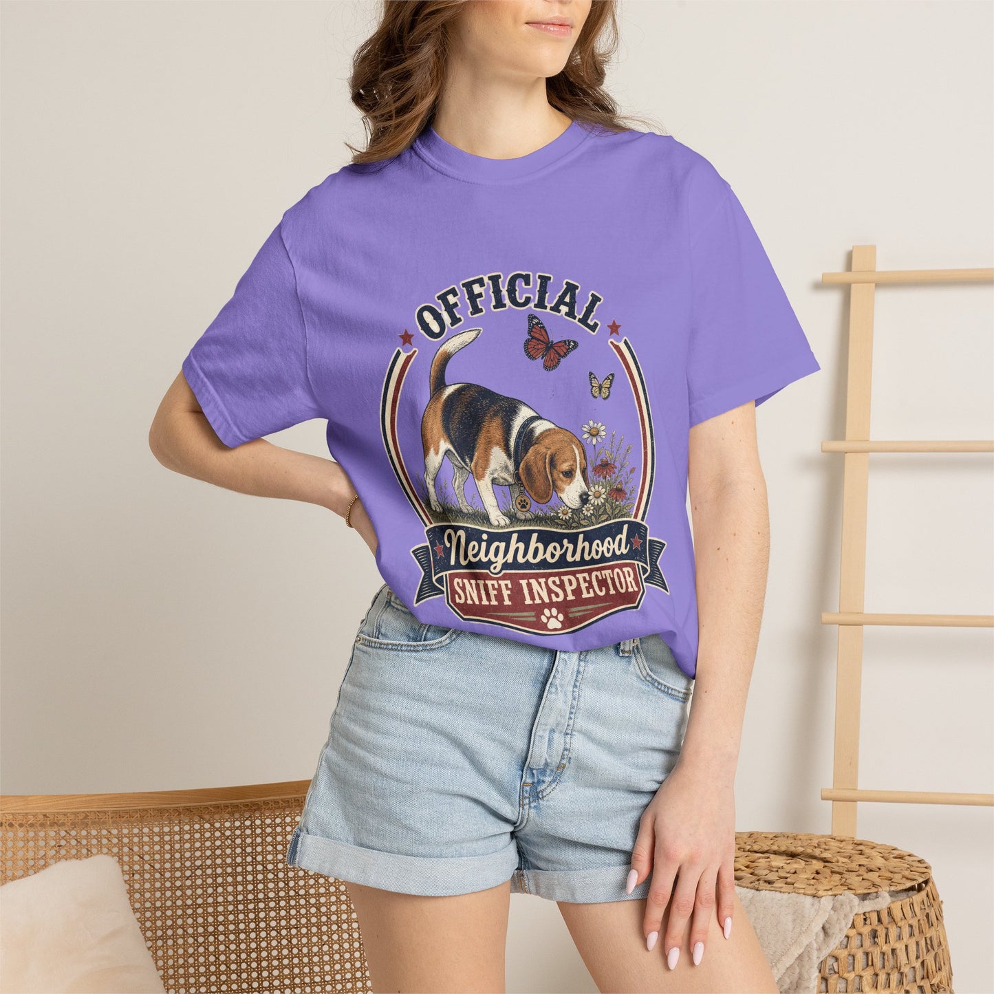 Official Neighborhood Sniff Inspector Beagle T-Shirt | Dog Lover Tee