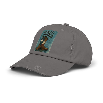 Cap Texas Tough Cowboy Boots, Unisex Baseball Hat, Distressed Cap, Texas Flood Support, Tragedy Relief Gift